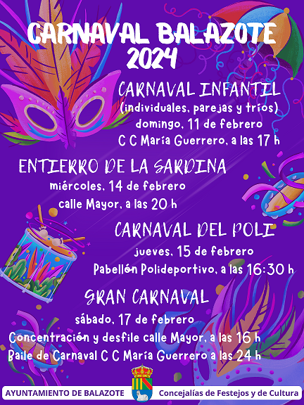 Cartel carnaval Balazote 2024